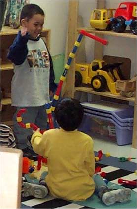 Two children playing