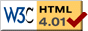 Valid CSS Icon  link to WC3 4.01 validation web site